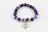 Bracelet violet en agate