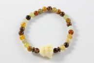 Bracelet en jade avec perle centrale happy bouddha
