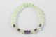 Bracelet Harmonie en préhnite et perles de verre violettes